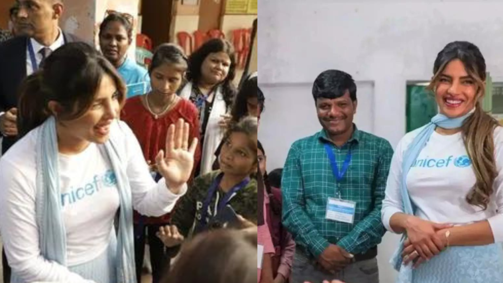 3 साल बाद भारत आई प्रियंका चोपड़ा पहुंची लखनऊ, यूनिसेफ के साथ मिलकर किया काम